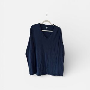 Lands' End Women's Long Sleeve Tee - Navy